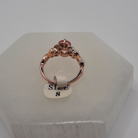 R875 Pink Flower Ring Plated - Fragrant Jewels - Picture 5 of 7